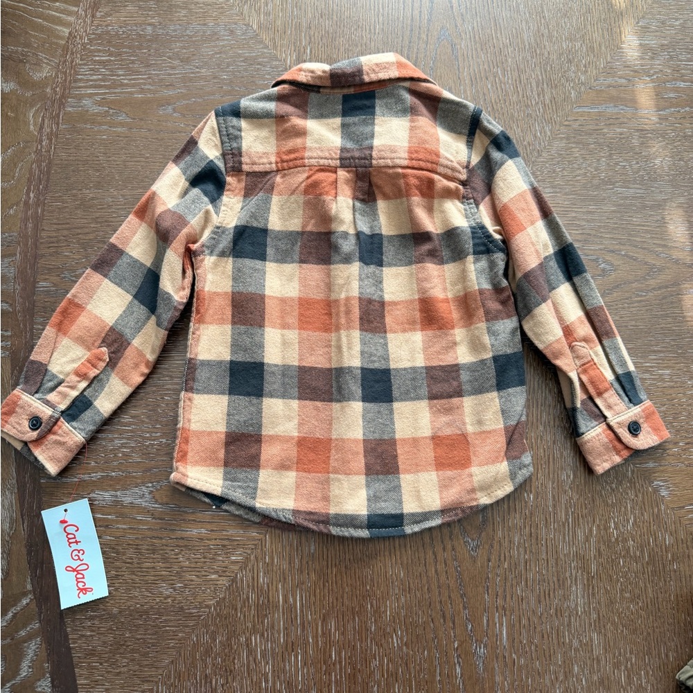 Cat & Jack Plaid Button Down Shirt - Size 3T